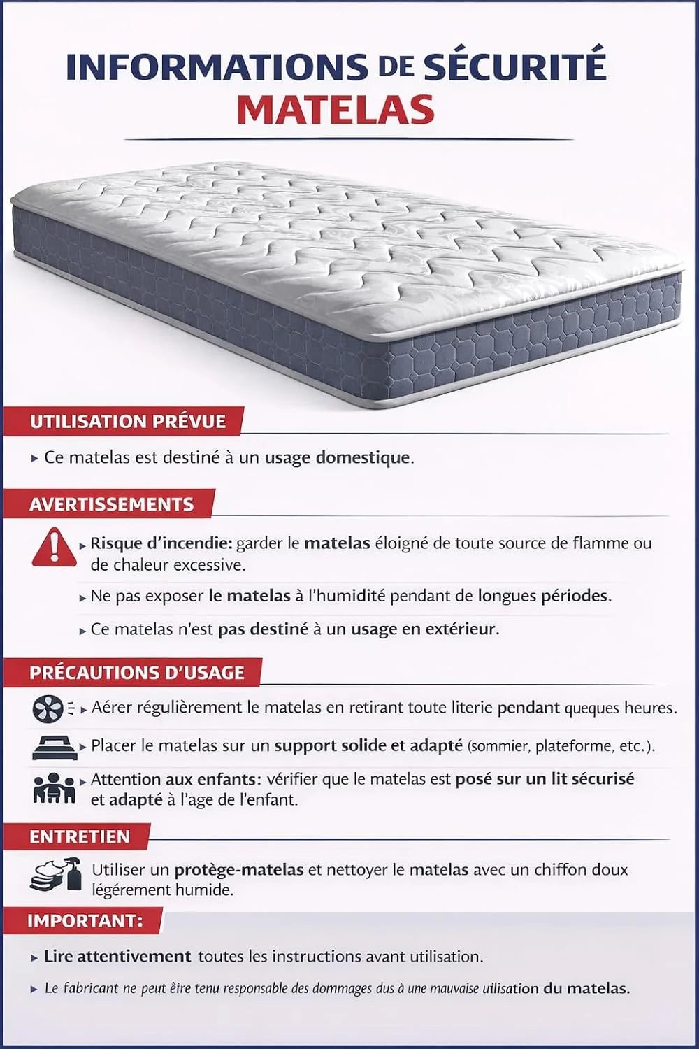 PEZ ROJO Lot de 2 Matelas 90x190 cm, Épaisseur 17 cm, Luxe Matelas Mémoire de Forme pour Adulte et Enfant, Zones de Confort Ergonomiques