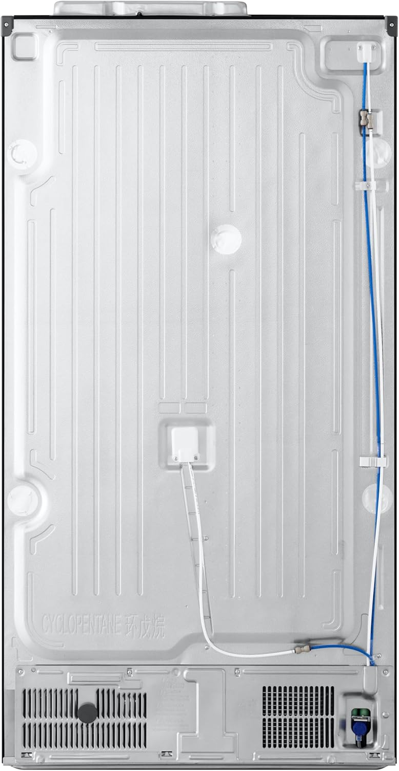 LG GSGV81PYLL Side by Side Kühlschrank, Klasse E, 635 L, Instaview, Kühlschrank mit Gefrierfach, Eis-, Crushed Ice- Wasserspender, Total NoFrost, Smart Inverter Kompressor, Wi-Fi