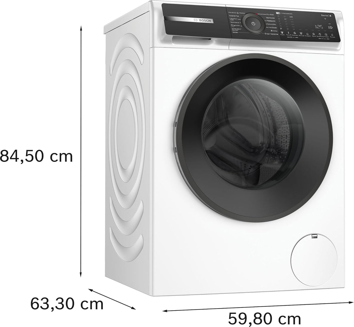 BOSCH WAN28127 Waschmaschine Serie 4, Frontlader mit 8kg Fassungsvermögen, 1400 UpM, Iron Assist, Active Water Plus, EcoSilence Drive, Speed Perfect, Weiß, 60cm