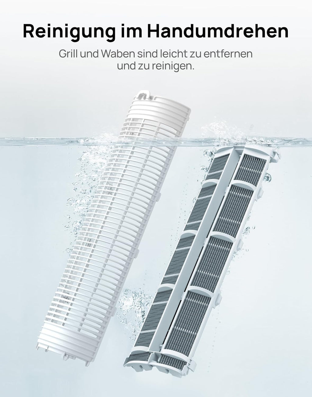 DREO Turmventilator mit Kühlung leise, Ventilator mit Wasserkühlung, 102 cm Luftkühler, Verdunstungskühler mit 80° Schwenkfunktion, 3 Modi, 4 Geschwindigkeiten, Fernbedienung, Weiß