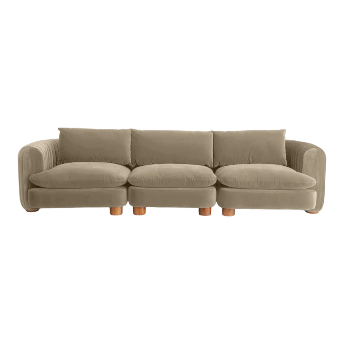 ComfyTrio 3 Seater Teak Wood Sofa