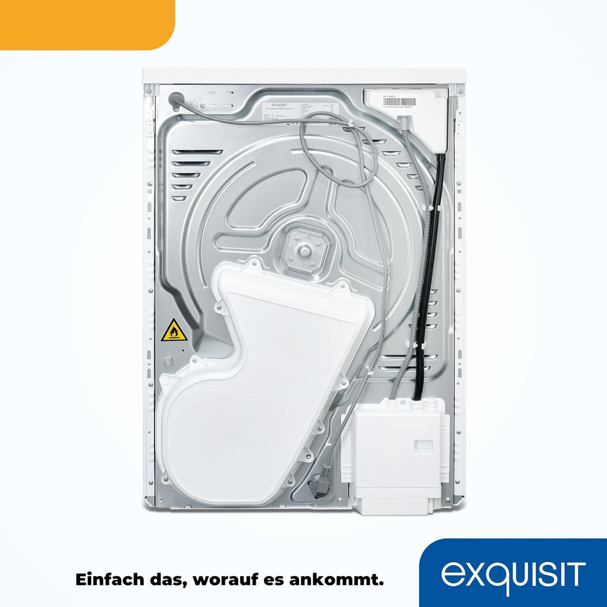 Exquisit Wärmepumpentrockner, 8kg Trockner mit 16 Programmen, Startzeitvorwahl, Knitterschutz, TWP803-030E weiss