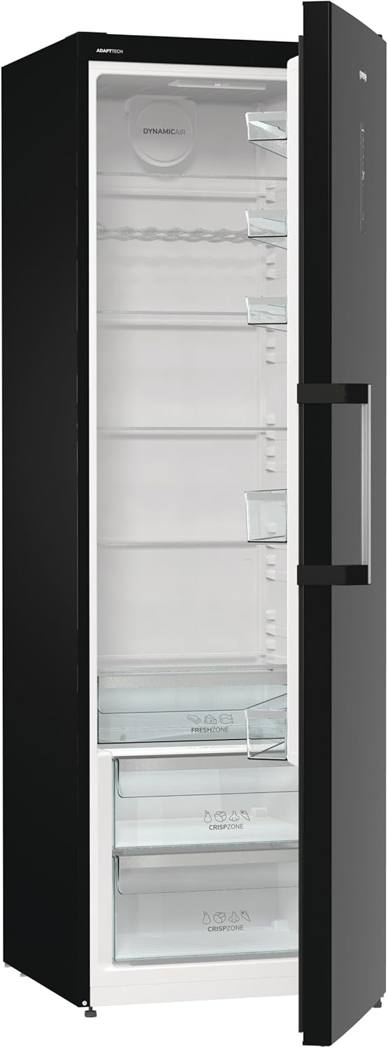 Gorenje R 619 DAXL6 Kühlschrank/AdaptTech/FreshZone/Schnellkühlfunktion/Umluft-Kühlsystem/LED Display / 398l / 185cm / EEK D/Edelstahl