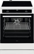 AEG Standherd mit Induktions-Kochfeld 60 cm/SteamBake – mit Feuchtigkeitszugabe/Hob²Hood/Touch-Bedienung/Grillfunktion/Display mit Uhr/Kindersicherung/A / CIB6644BBW