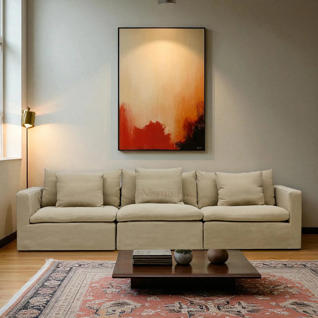 Nismaaya Cape Modular Sofa Warm Stone 3 Seater