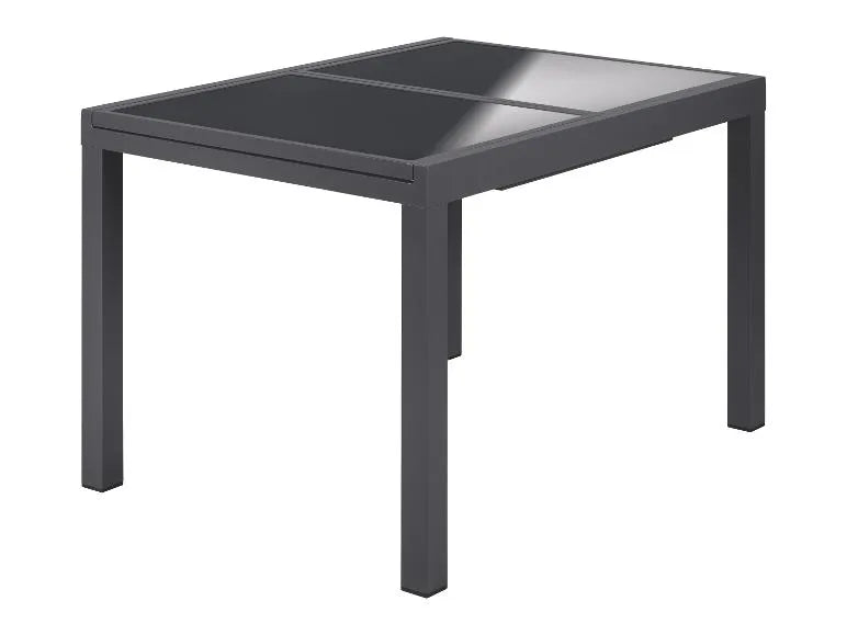 Alu-Set »Houston«, 9-teilig - Ausziehtisch & 8 Hochlehner, grau