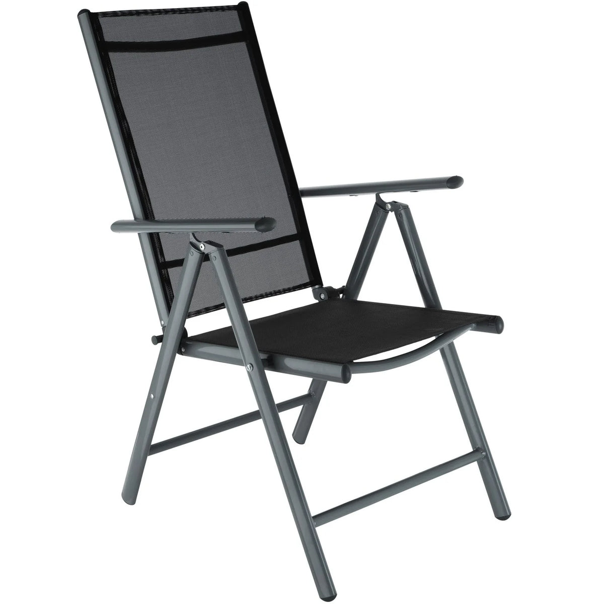 Conjunto De Sillas De Aluminio 6+1 - Gris Oscuro