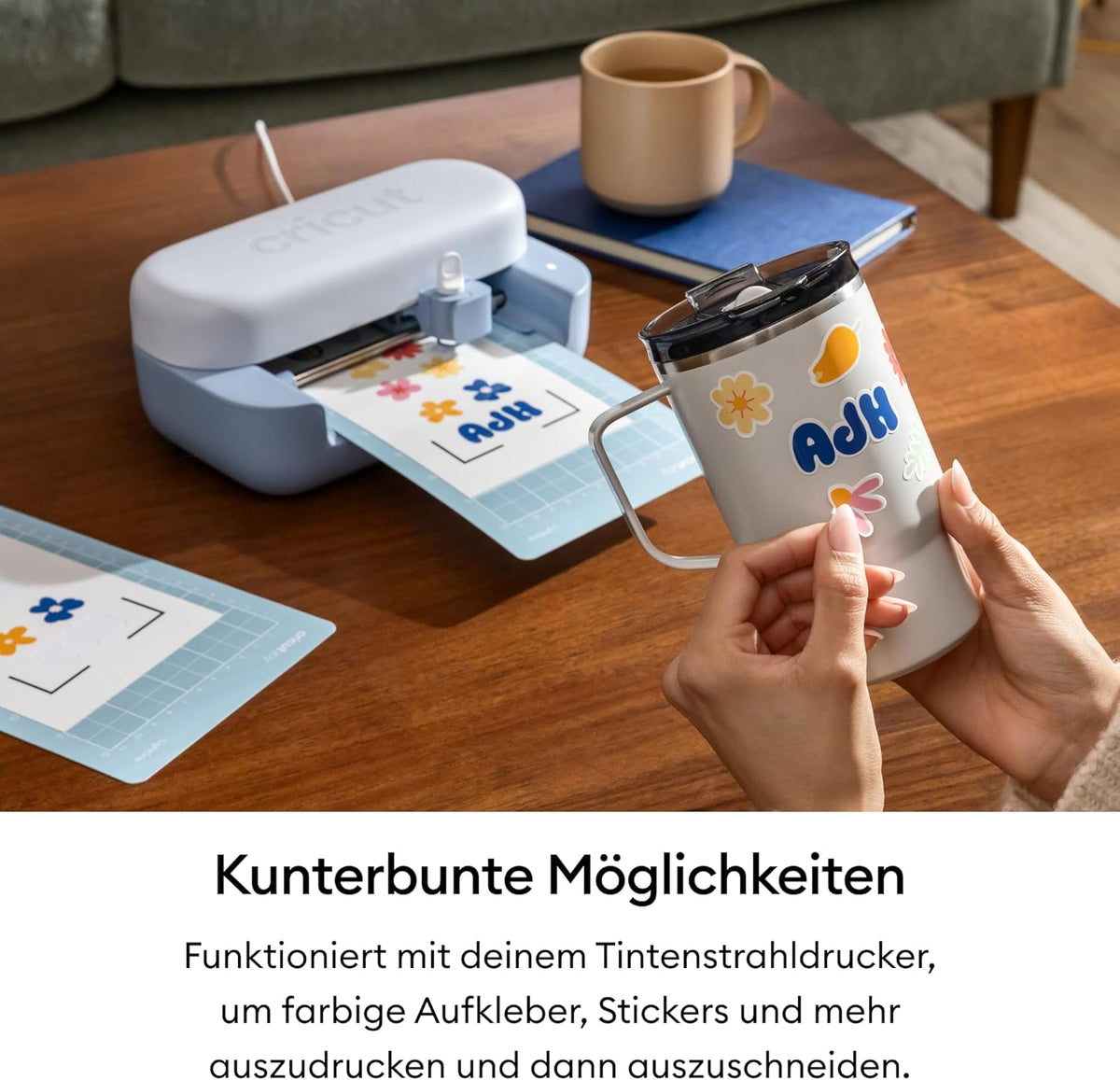 Cricut Joy™ 2 Ultimate Bundle + Digitale Inhalte, Intelligente kompakte Schneidemaschine mit Heißpresse für DIY-Bastelprojekte, individuelle Karten, Aufkleber & Etiketten