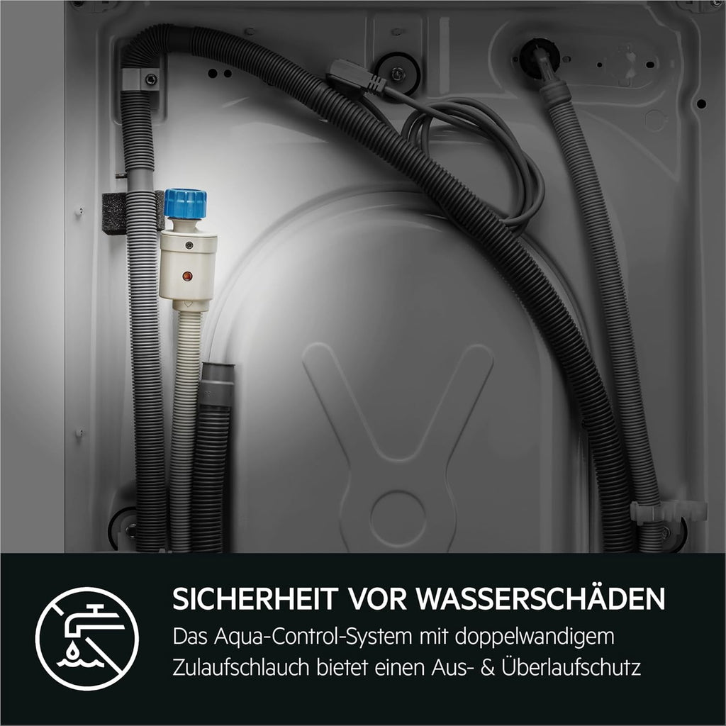 AEG Waschmaschine Toplader, Serie 6000 ProSense: Mengenautomatik, 6 kg, EEKL A, SoftOpening Trommeldeckelöffnung, Wasserschutzalarm, Wasserstoppschlauch, Inverter Motor, 1400 U/min, LTR6A41460