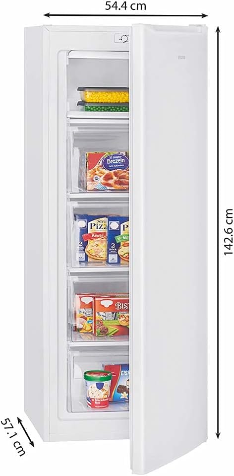 Bomann® Gefrierschrank | Tiefkühlschrank | Freezer | Nutzinhalt 168 Liter | wechselbarer Türanschlag | 4 Sterne Gefrierraum | GS 7340 inox