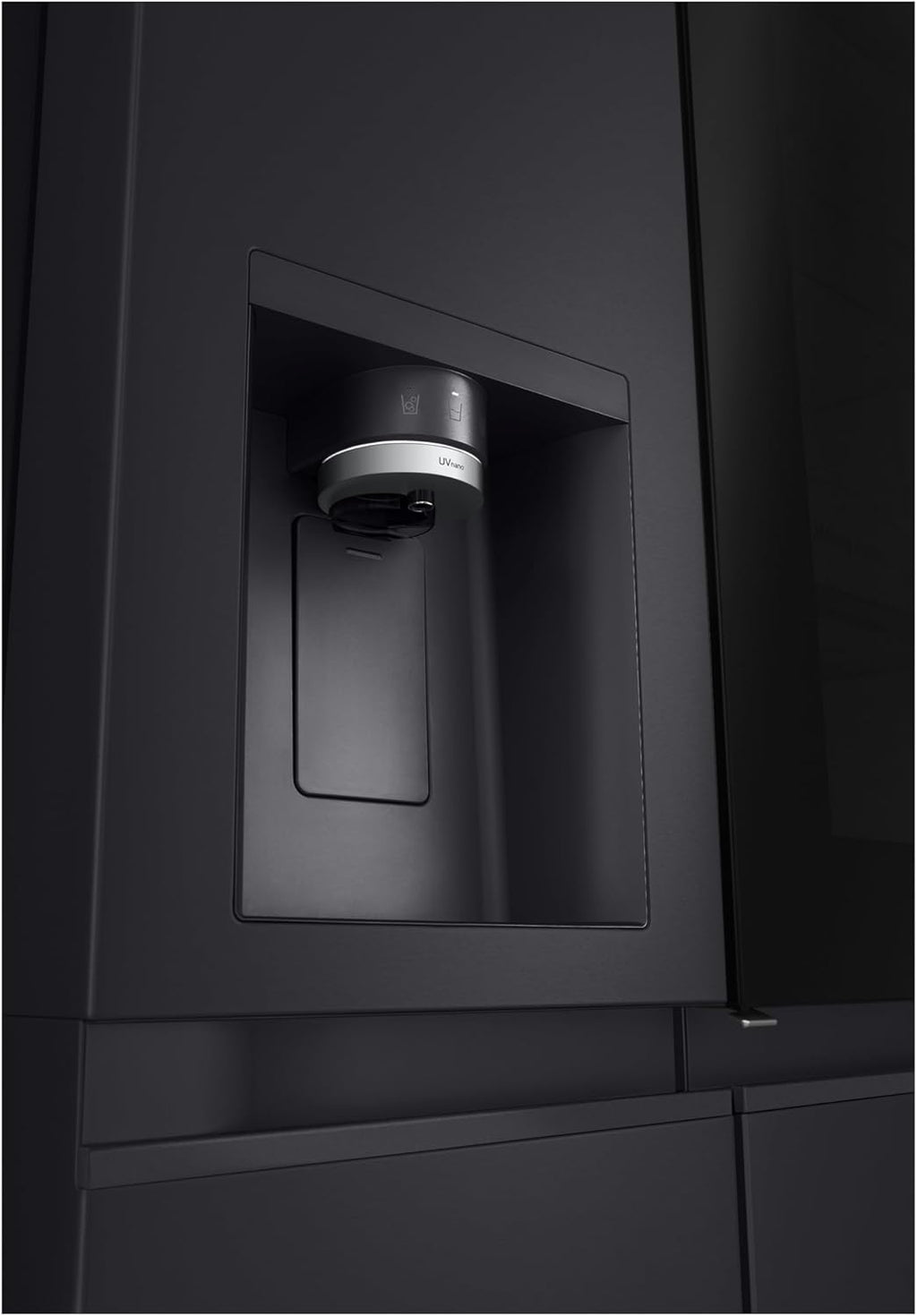 LG GSGV81PYLL Side by Side Kühlschrank, Klasse E, 635 L, Instaview, Kühlschrank mit Gefrierfach, Eis-, Crushed Ice- Wasserspender, Total NoFrost, Smart Inverter Kompressor, Wi-Fi