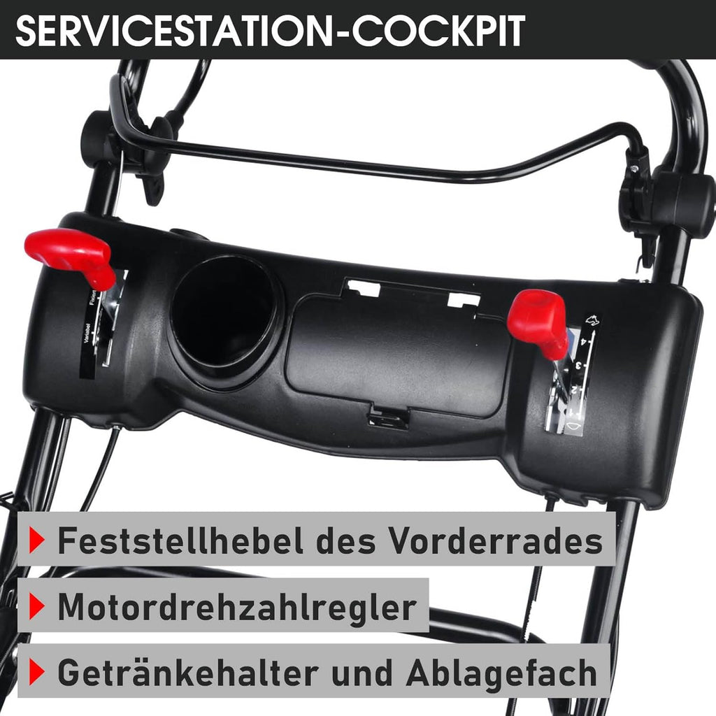 BRAST® Benzin Rasenmäher Trike mit Antrieb | 5,2kW(7PS) | 53cm Schnittbreite | viele Modelle | TÜV | 4 Takt OHV Motor | 30-80mm Schnitthöhe | 60L Fangkorb | Stahlgehäuse | Speed