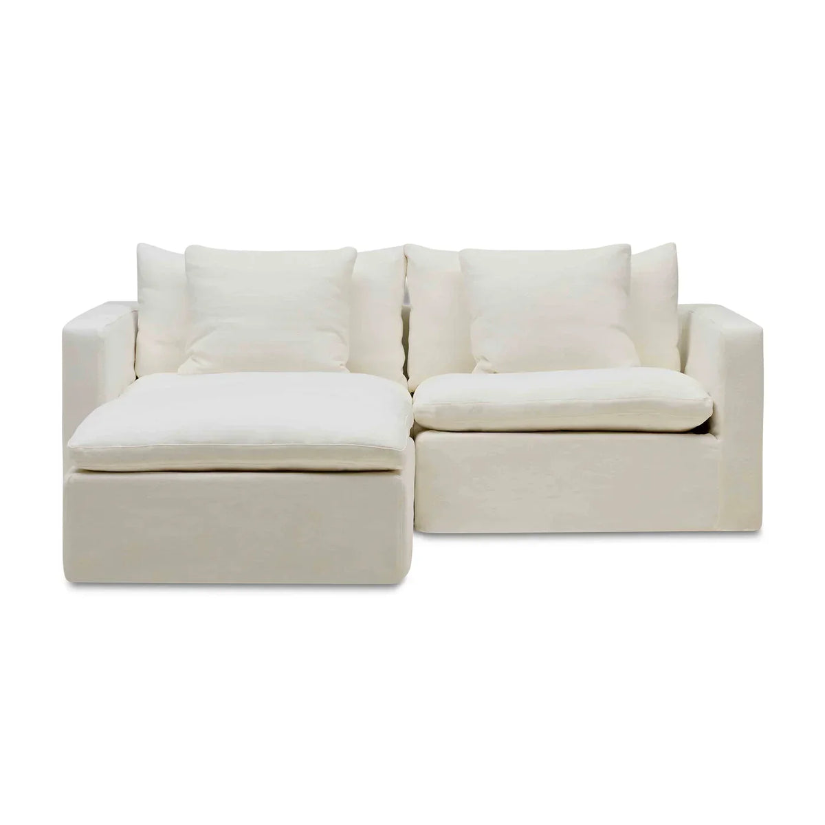 NIsmaaya Cape Modular Sofa Warm Stone 2 Seater with Ottoman