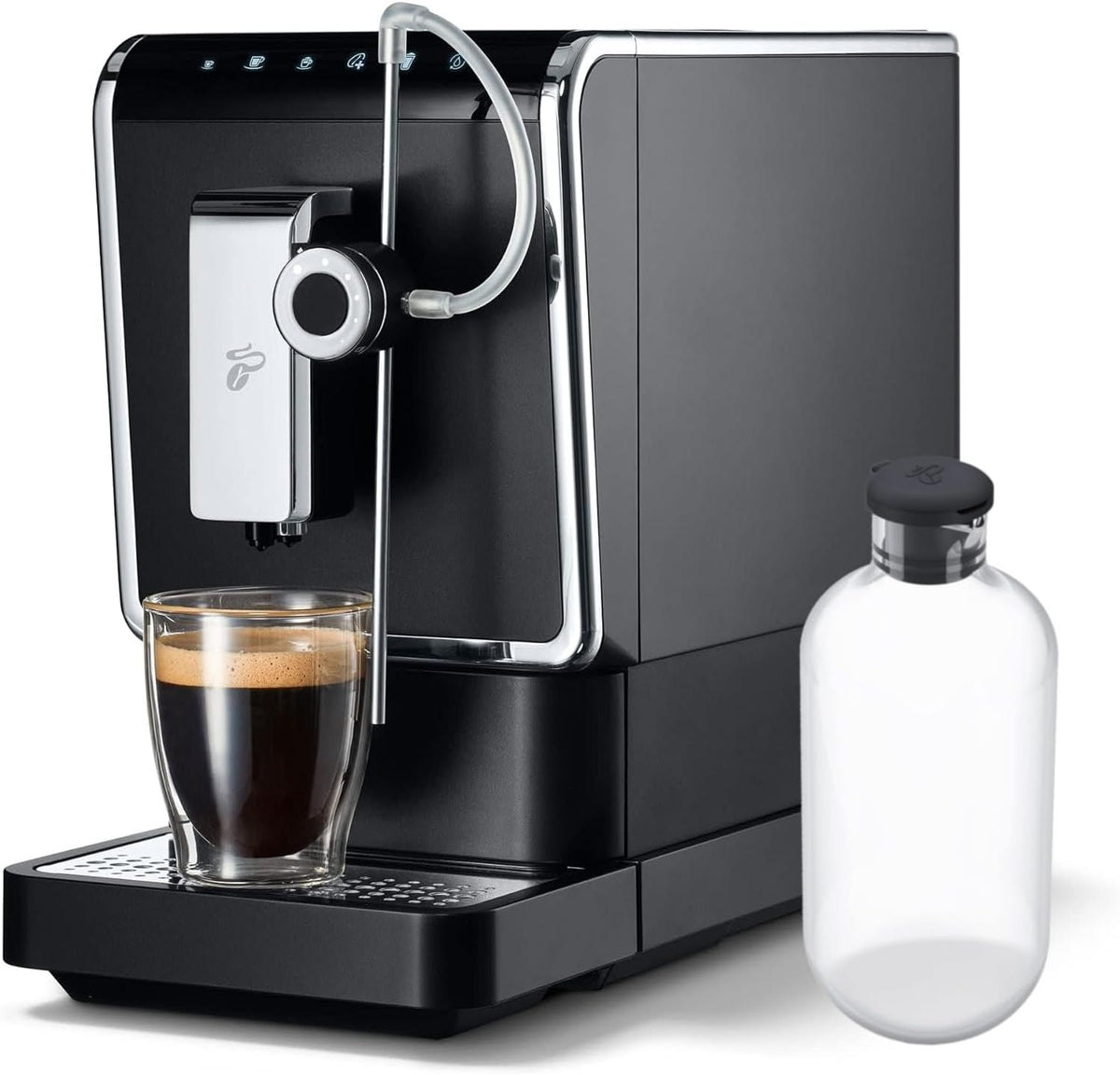 Tchibo Kaffeevollautomat Esperto Pro mit One Touch Funktion für Caffè Crema, Espresso und Milchspezialitäten, Anthrazit