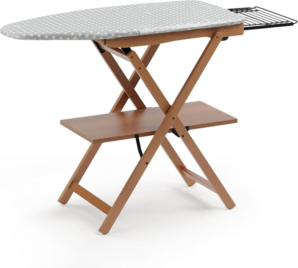 Klappbarer Bügeltisch, 622 ASTIR, Buche massiv, kirschbaumfarbig, Nicht höhenverstellbar, 135 x 45 x h87 cm - Arredamenti Italia AR_IT Il Cuore del Legno