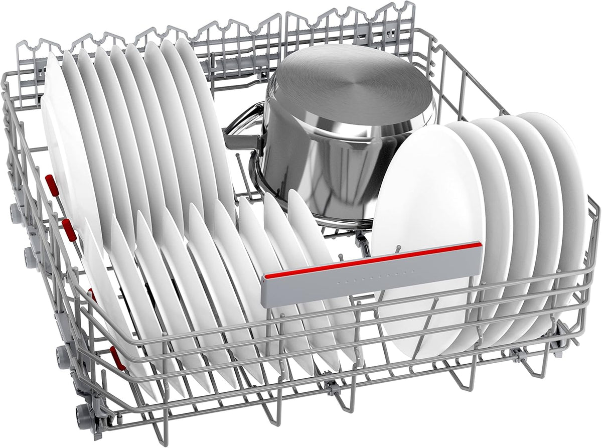 Bosch SMV4ETX08E, Serie 4, Smarter Geschirrspüler Vollintegriert 60 cm, Besteckkorb, Spülmaschine mit Programmassistent, besonders Leise, Rackmatic, Automatische Türöffnung, InfoLight, AquaStop