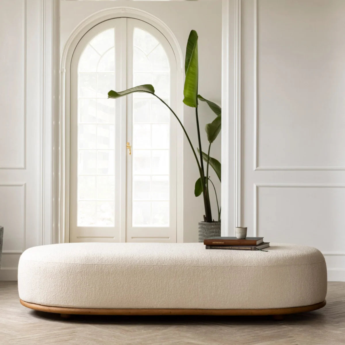 Cara Oak Ottoman