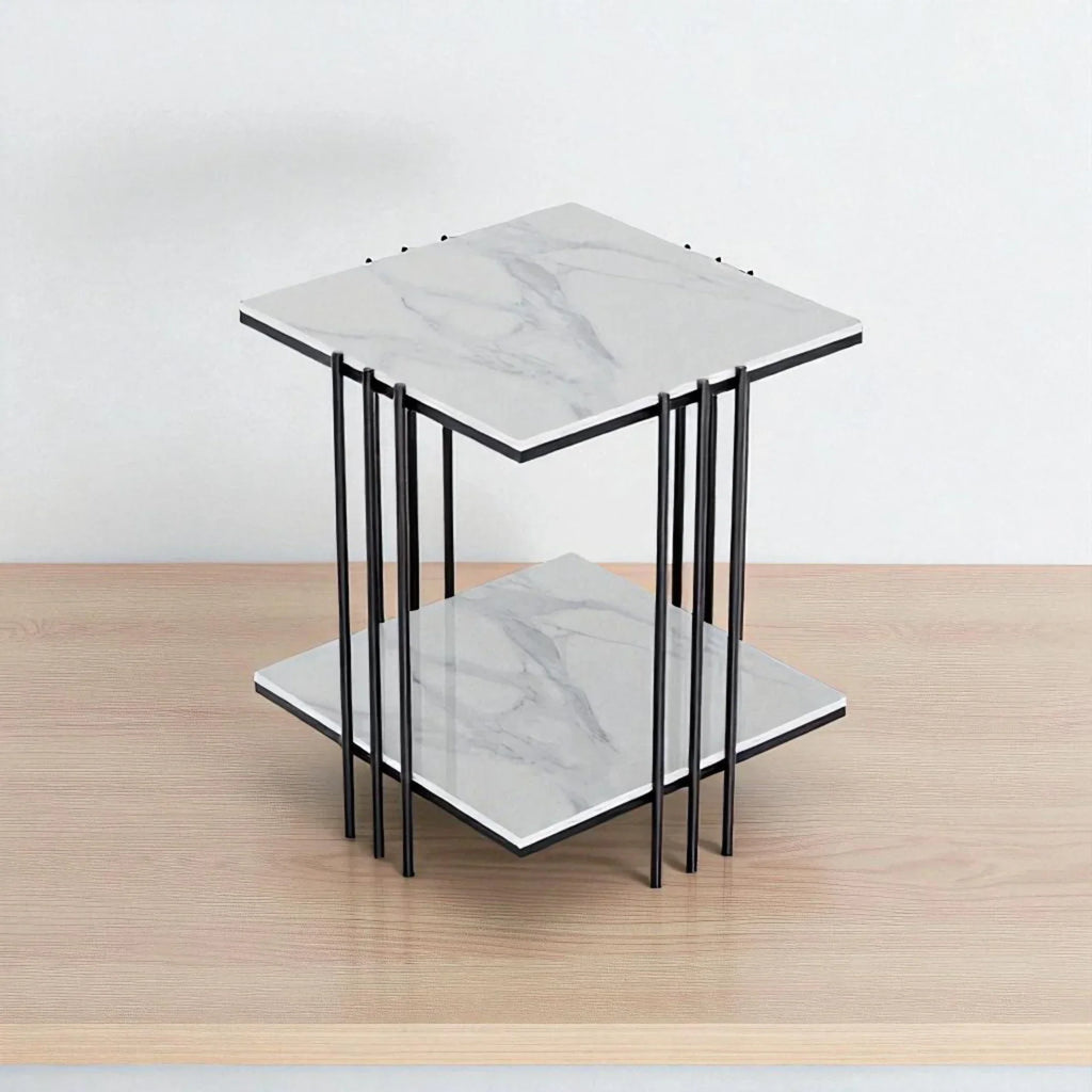 Elegant Thicken Sintered Stone Square Side Table
