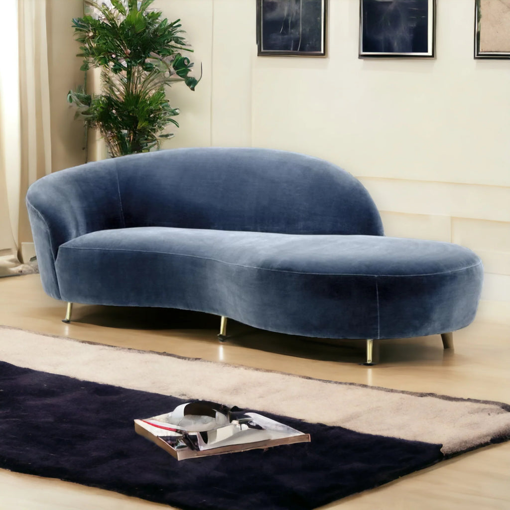 Fabiana 3 Seater Fabric Sofa Blue