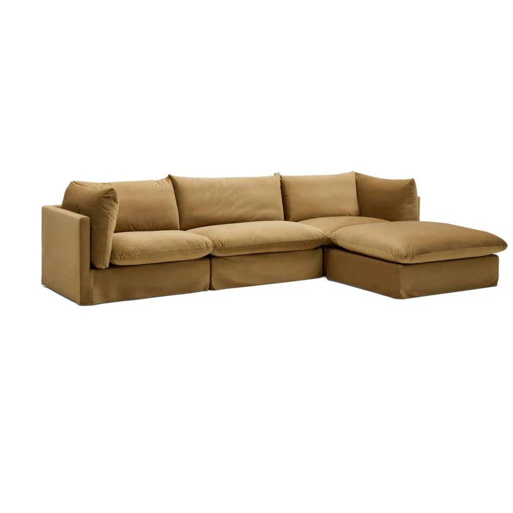 Nismaaya Mia Modular Sofa Sand 3 Seater with Ottoman