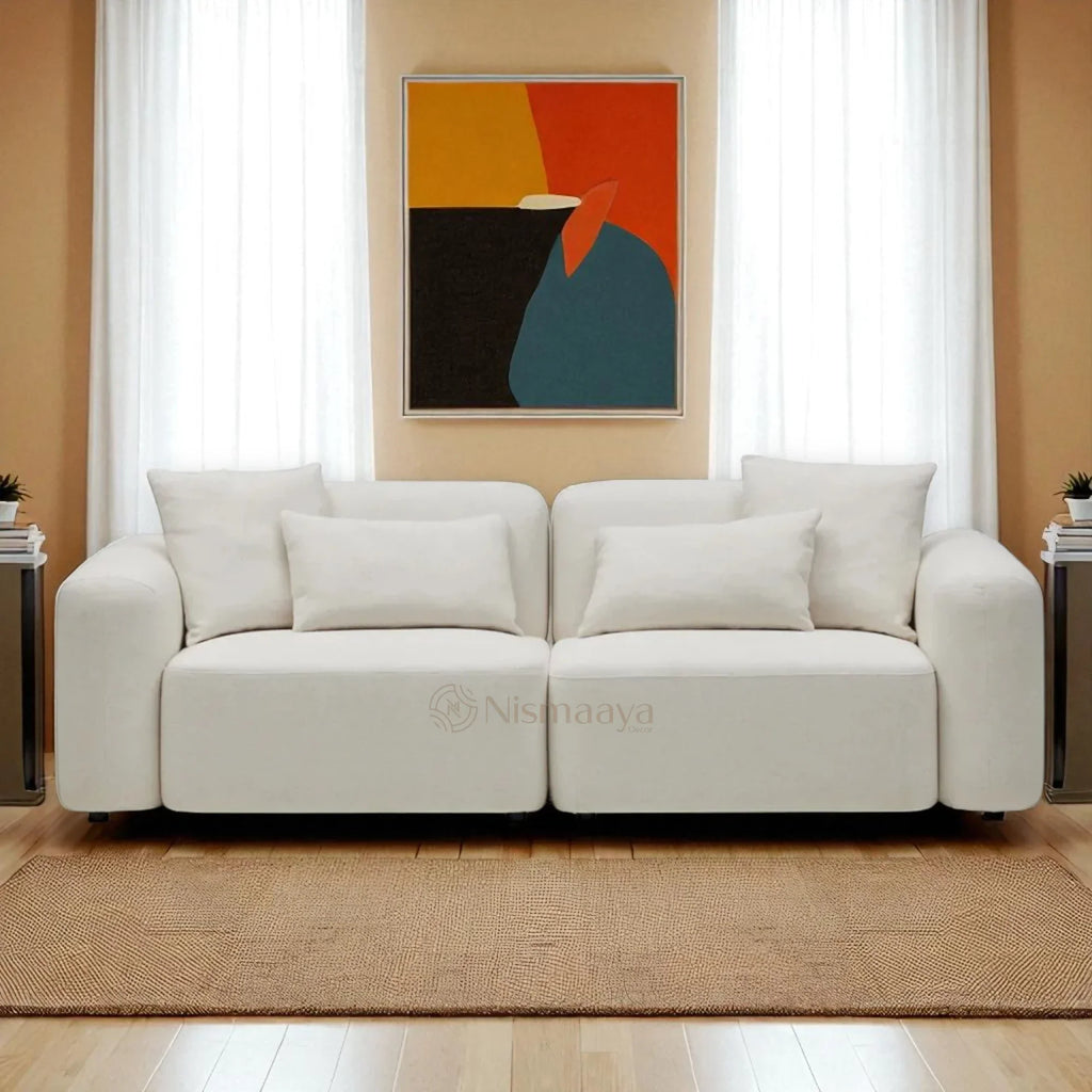 Nismaaya Pascal Modular Sofa Ivory White 2 Seater