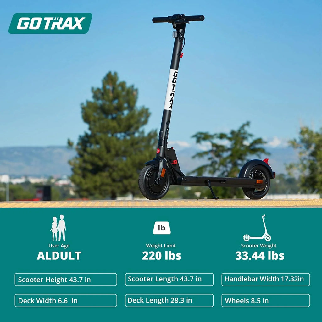 Patinete eléctrico para adultos, ruedas neumáticas de 8.5 pulgadas, alcance máximo de 14/18 millas, velocidad máxima de 15.5/18 MPH, motor de 300 vatios, con control de crucero, plegable