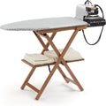Klappbarer Bügeltisch, 622 ASTIR, Buche massiv, kirschbaumfarbig, Nicht höhenverstellbar, 135 x 45 x h87 cm - Arredamenti Italia AR_IT Il Cuore del Legno