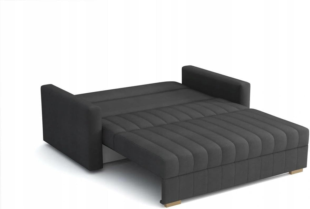 Schlafsofa klein Zanzibar I Sofa 3 Sitzer 153 cm Breit I Sofa mit Schlaffunktion I Schlafsofa mit Bettkasten I Couch mit Schlaffunktion Klein Mint