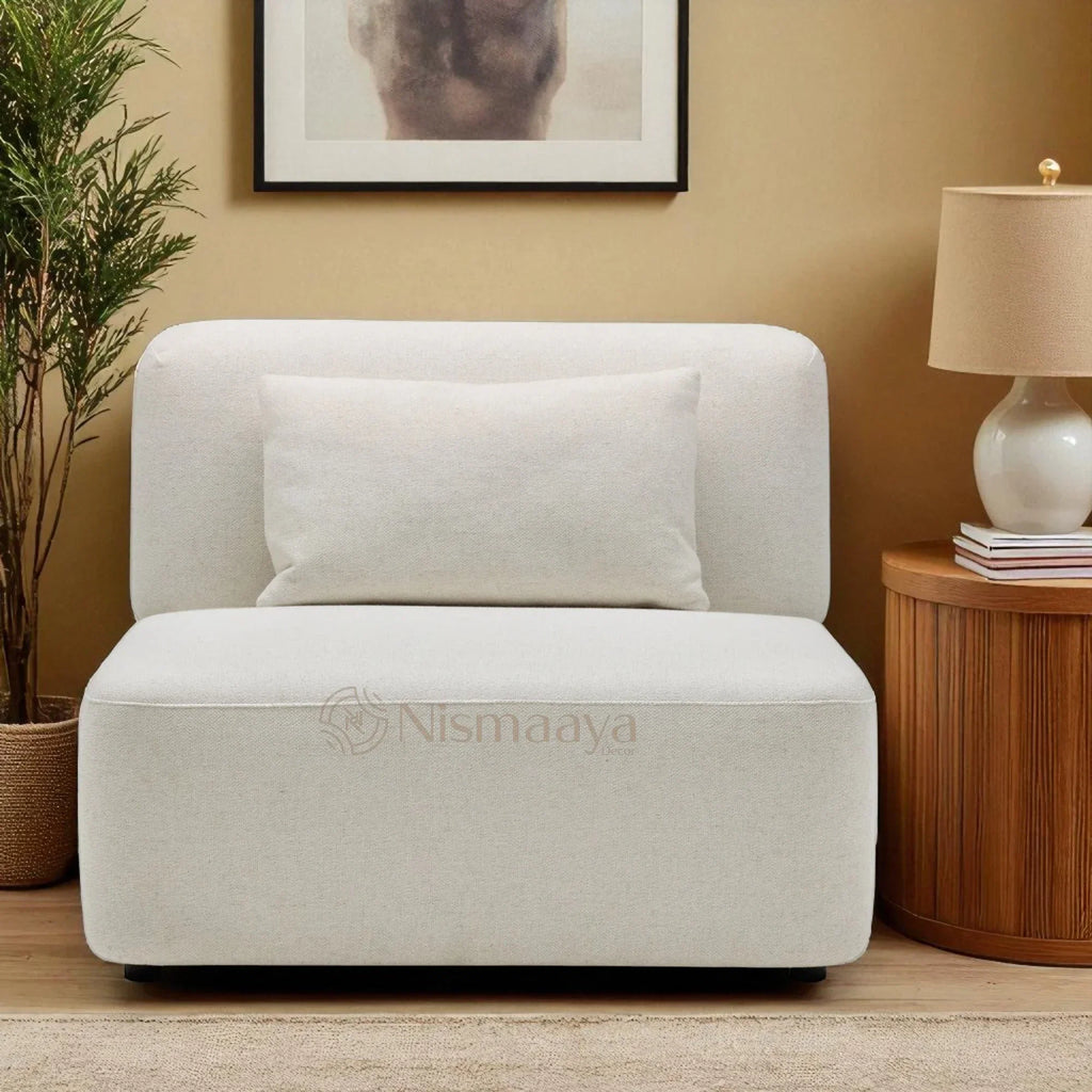 Nismaaya Pascal Sofa Chair Ivory White
