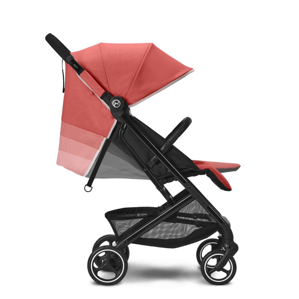 Cybex Gold Kinderwagen Beezy mit One-Pull Harness, Ab Geburt bis ca. 4 Jahre (max. 22 kg), Kompakt und ergonomisch, Magic Black (Schwarz mit schwarzem Rahmen)