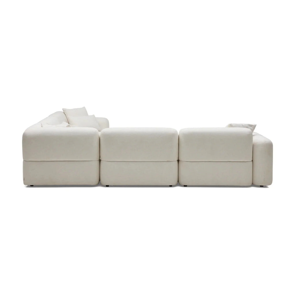 Nismaaya Pascal Modular Sofa Ivory White 5 Seater Corner