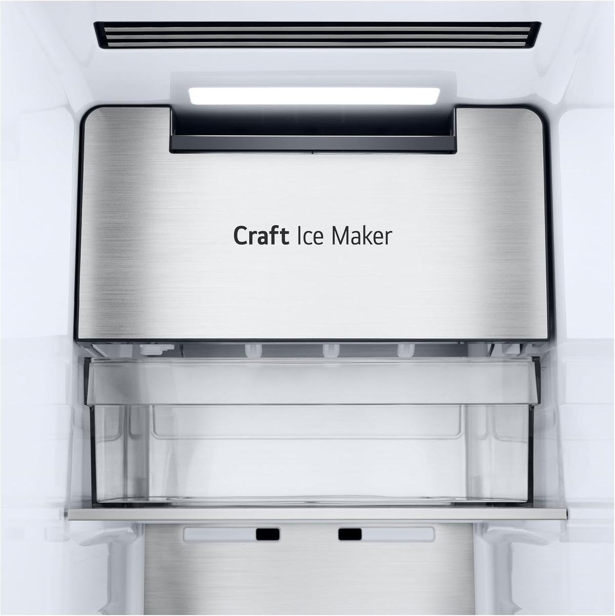 LG GSGV81PYLL Side by Side Kühlschrank, Klasse E, 635 L, Instaview, Kühlschrank mit Gefrierfach, Eis-, Crushed Ice- Wasserspender, Total NoFrost, Smart Inverter Kompressor, Wi-Fi