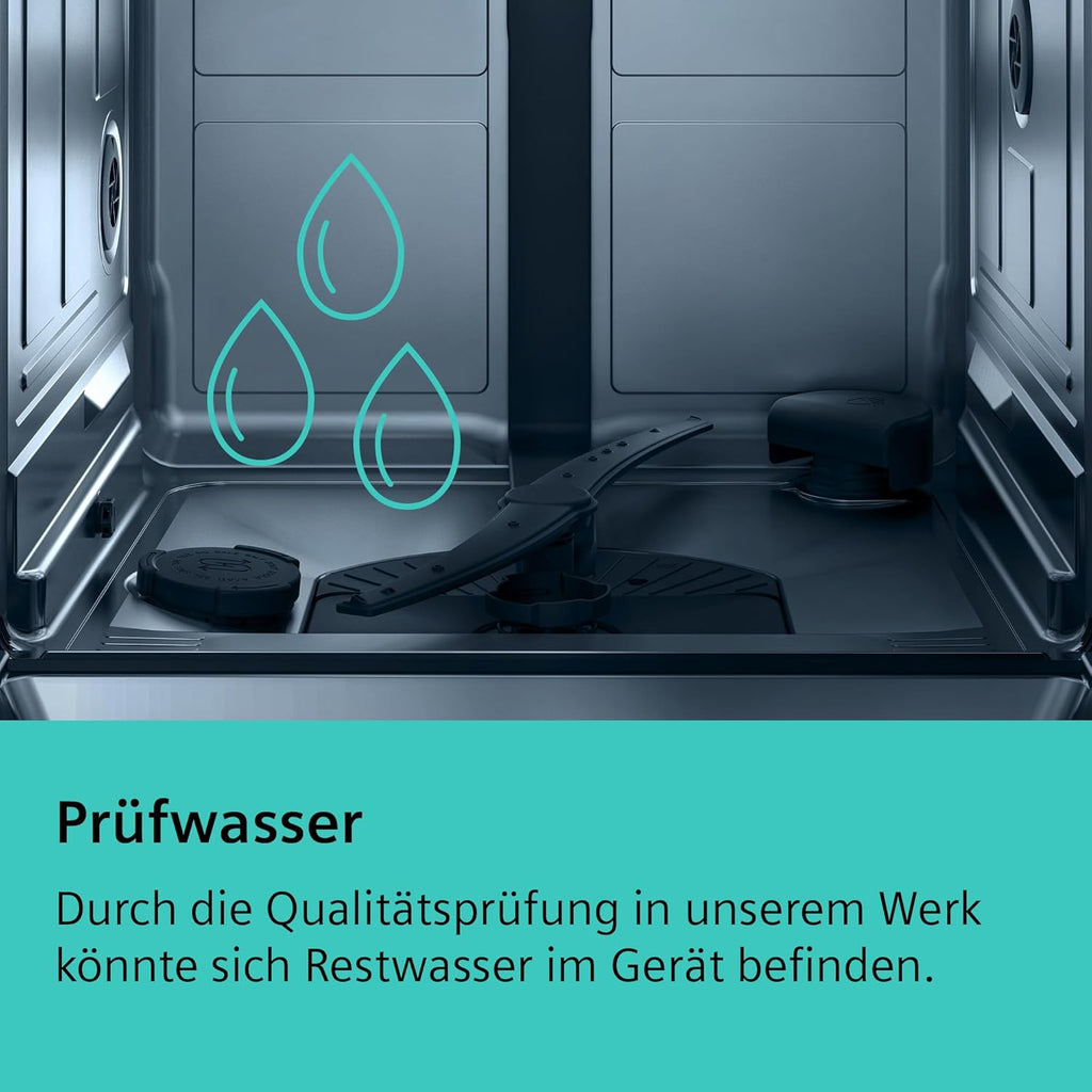 Siemens SN43ES14VE, iQ300 Smarter Geschirrspüler, Unterbau-Spülmaschine mit Besteckschublade, 60 cm, automatische Türöffnung dank autoOpen dry, besonders leise mit iQdrive-Motor, aquaStop, Edelstahl