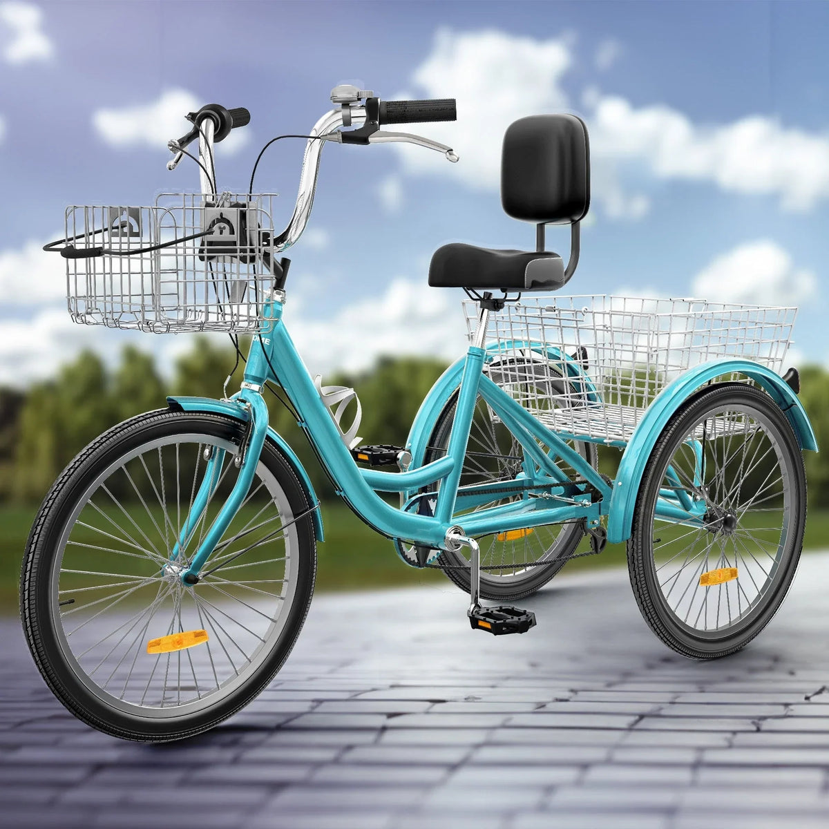 26 Adult Tricycle 3 Wheel Bikes 7 Speed Trike Bike