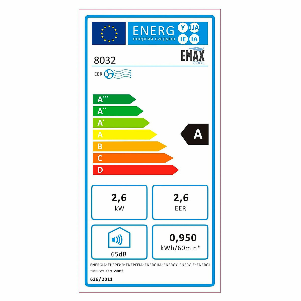 EMAX COOL Mobile Klimaanlage 2600W, 9000BTU
