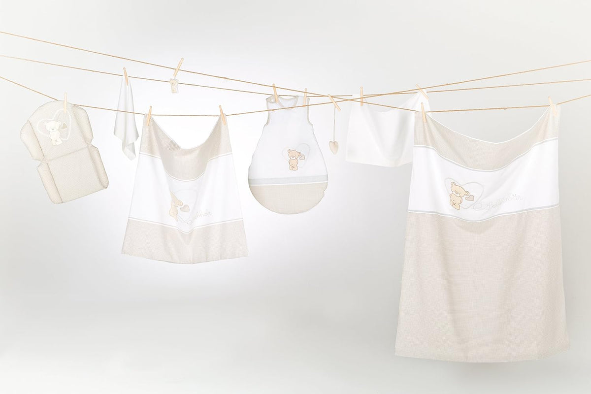 roba Babybett Set Adam & Eule - 70 x 140 cm - Mitwachsendes Kinderbett mit Bettwäsche, Himmel, Matratze - Höhenverstellbar - zu Juniorbett umbaubar - Holz weiß
