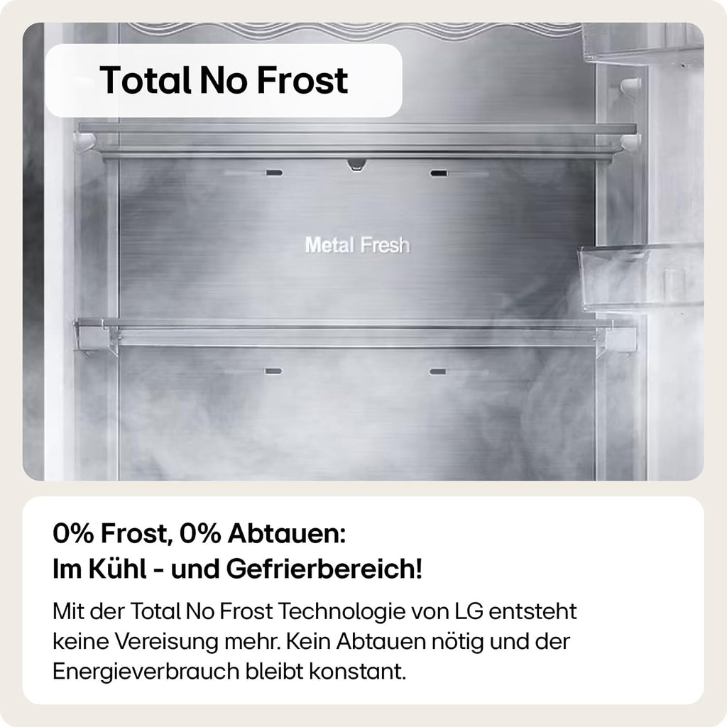 LG GSGV81PYLL Side by Side Kühlschrank, Klasse E, 635 L, Instaview, Kühlschrank mit Gefrierfach, Eis-, Crushed Ice- Wasserspender, Total NoFrost, Smart Inverter Kompressor, Wi-Fi