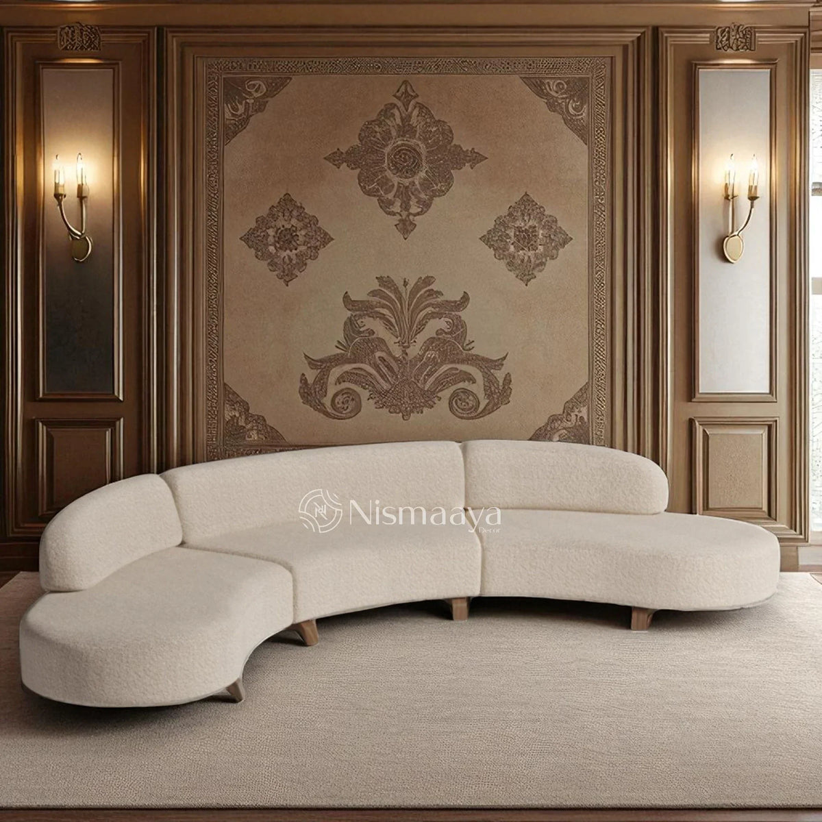 Nismaaya Badu 3 Seater Fabric Sofa
