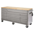72 po. 18-Tiroir 24 po. D Mobile Workbench avec acier inoxydable en bois massif