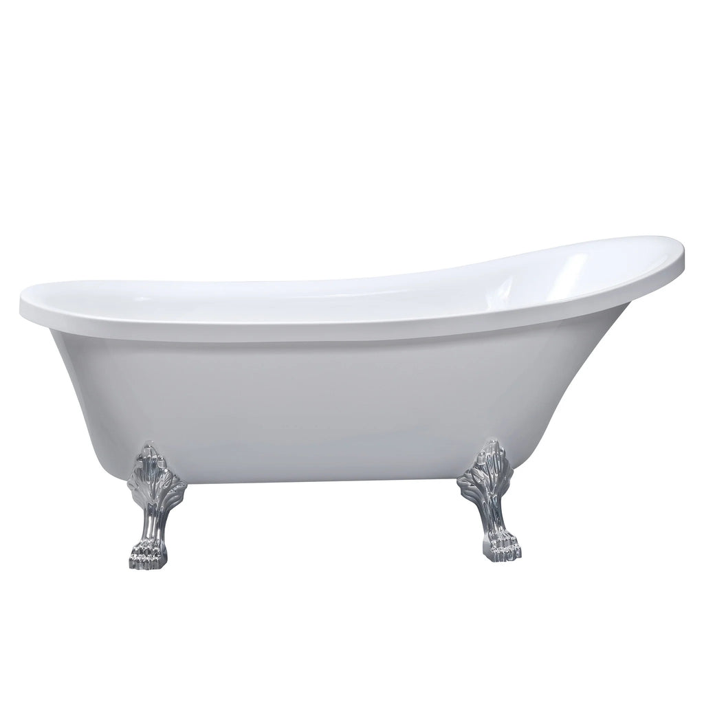 Lykke Badewanne mit Füen Nordic Deluxe 1700x750x730mm, Wei