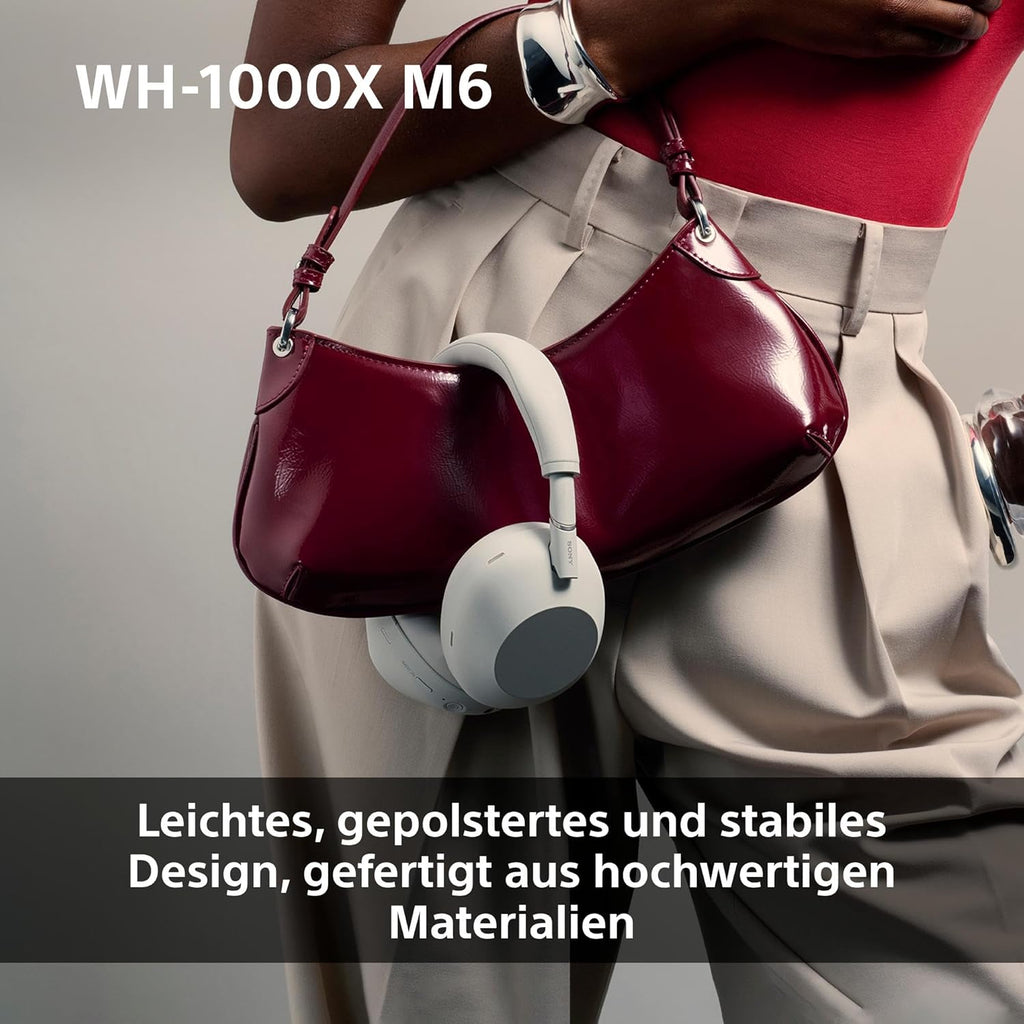 WH-1000XM6 Flagship Noise Cancelling Over-Ear Wireless Kopfhörer, Signature Hi-Res Sound, ultimativer Komfort, faltbarem Design, strapazierfähige Tasche, 30 Std-Akku, iOS & Android - Schwarz