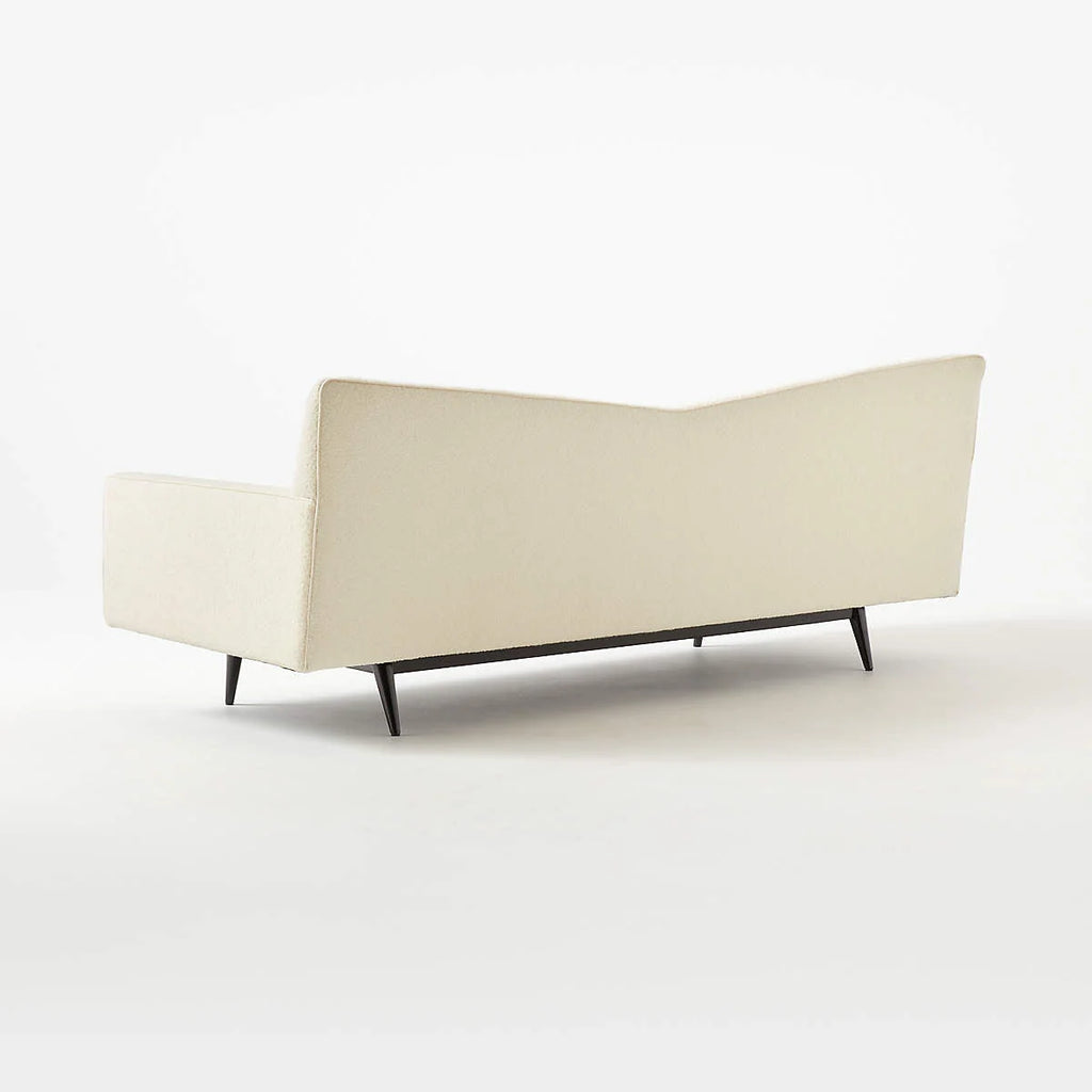 Alvan 3 Seater Teak Wood Boucle Sofa