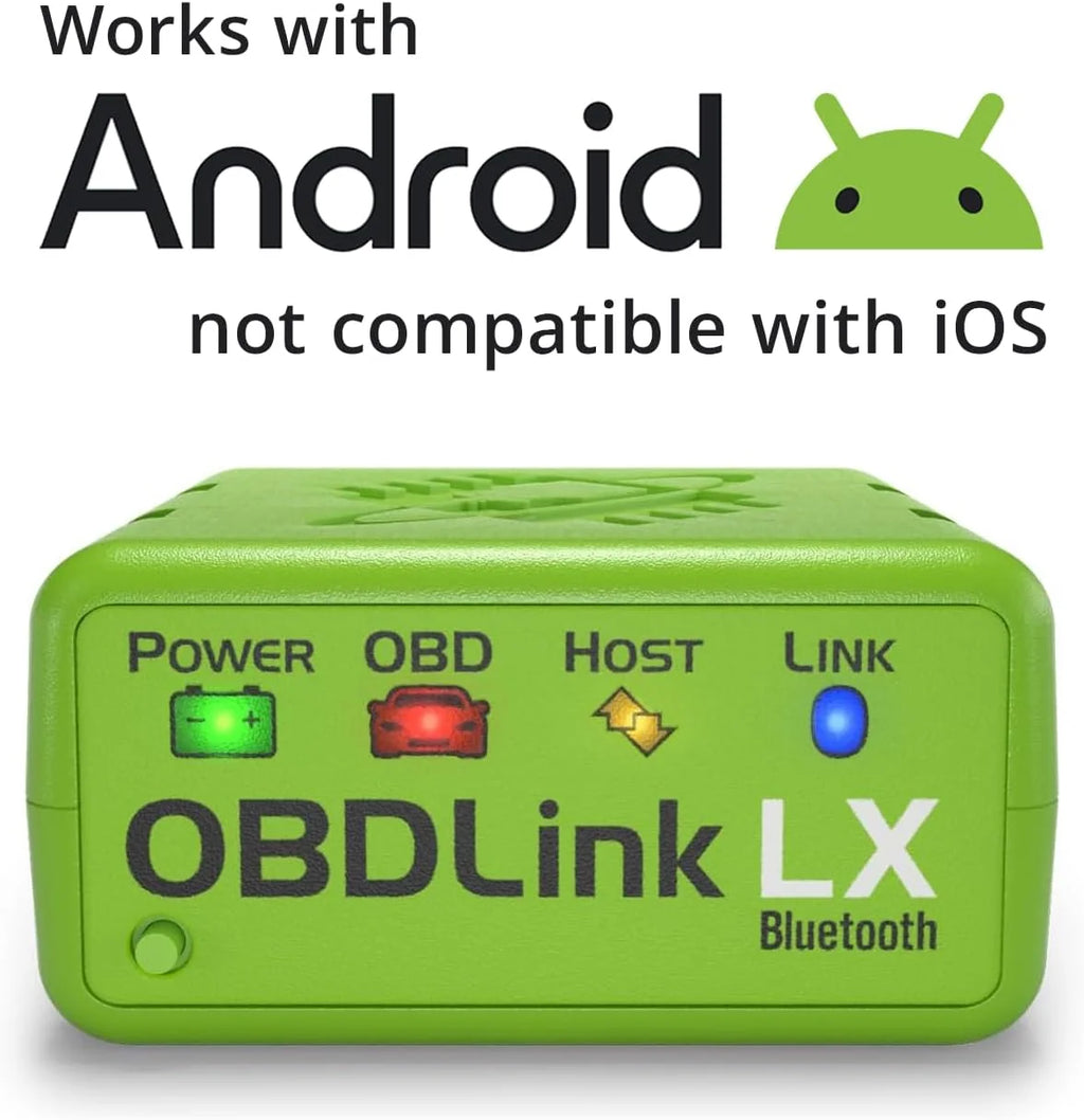 OBDLink LX Adaptateur OBD2 Bluetooth 3.0 pour Android, Compatible Motoscan, Torque, Hybrid Assistant, Scanner de diagnostic OBD II