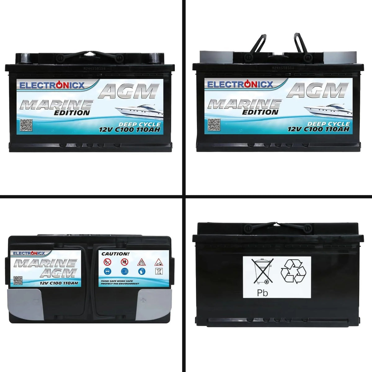 Batterie AGM 100Ah 12V Décharge Profonde Sans Entretien Étanche – Accumulateur Idéal pour Panneaux Solaires, Camping-Car, Voiture, Bateau, Fourgon Aménagé, Systèmes Photovoltaïques, Énergie Solaire,