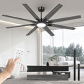 Airwit 183cm Deckenventilator mit Beleuchtung Extra Groß, Verbundholz Outdoor Leise Deckenventilator mit Licht und Fernbedienung, Lampe mit Ventilator für Terrasse, Industrial, Großes Zimmer