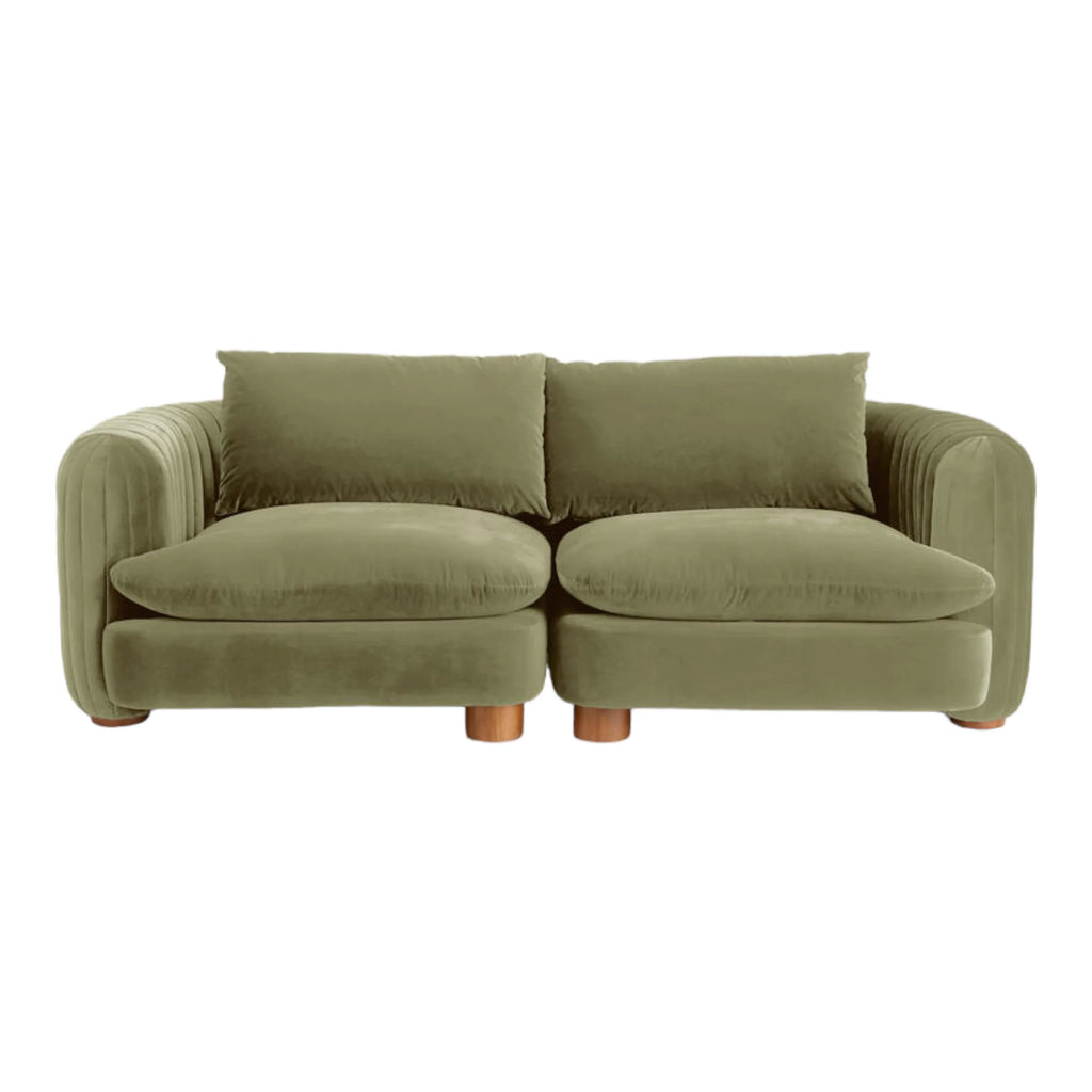 ComfyTrio 2 Seater Teak Wood Sofa
