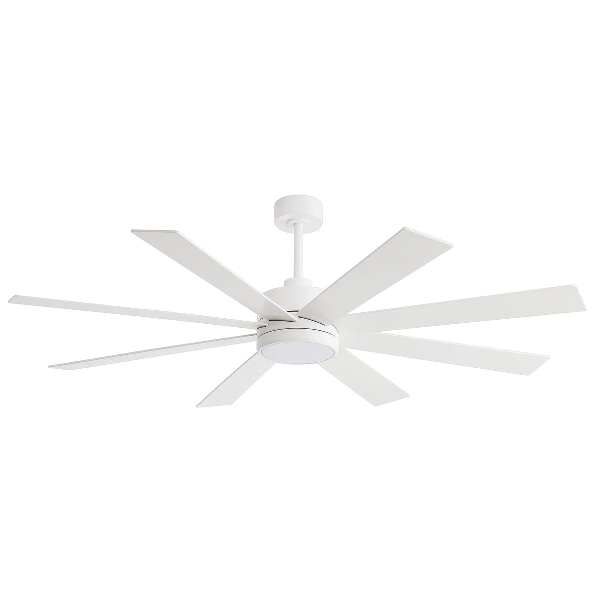65 Inch 8-Blade Black LED Ceiling Fan with Light and Remote