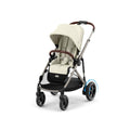 CYBEX Gold Kinderwagen e-GAZELLE S, Ab Geburt bis ca. 4 Jahre, Max. 22 kg (Single-Modus) / 2x 22 kg (Duo-Modus), All-in-1-System mit E-Antrieb und 20+ Konfigurationen, Moon Black