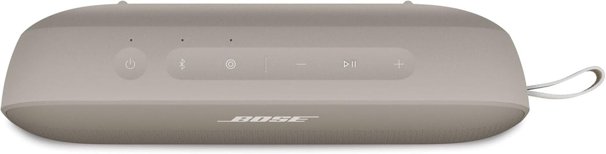 Bose SoundLink Flex Tragbarer Bluetooth-Lautsprecher (2. Gen.), Tragbarer Außen-Lautsprecher mit naturgetreuem Klang, bis zu 12 Stunden Akkulaufzeit, staubdicht und wasserdicht, Schwarz