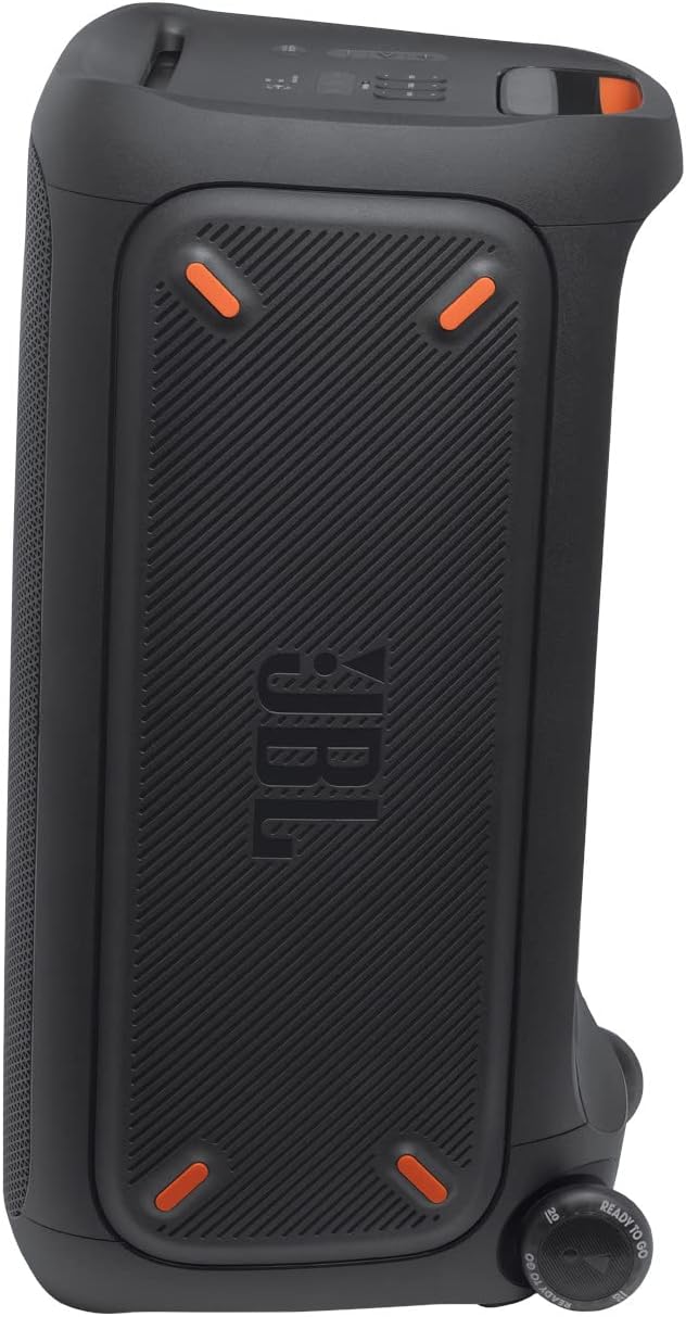 JBL PartyBox 710 - Schwarz – Trag - und rollbarer Bluetooth Party-Lautsprecher mit Lichteffekten – Spritzwassergeschützte, mobile Musikbox